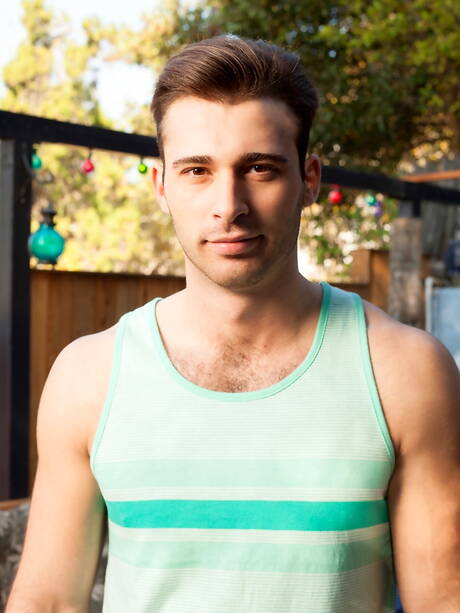 Randy Blue: American hairy stud Jarec Wentworth jerk off his dick outdoor