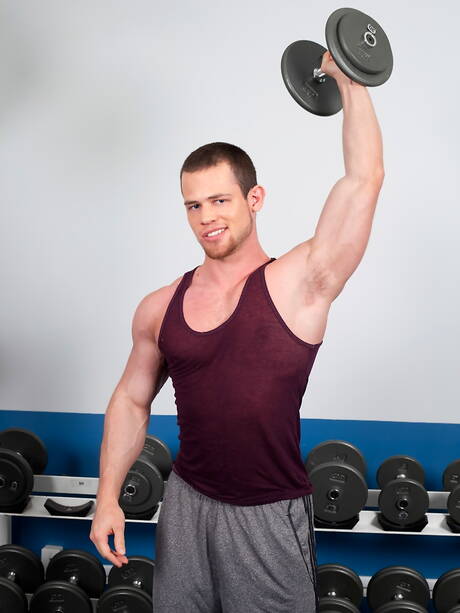 Randy Blue: American hairy stud Kurtis Wolfe jerk off