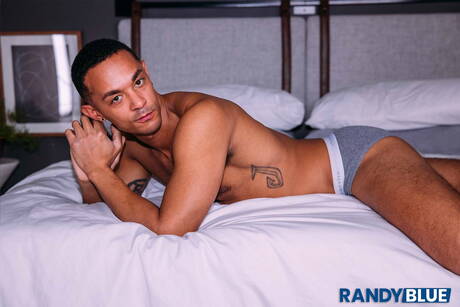 Black husky guy Aj Sloan and beefy Nando Vasquez fuck after  interracial blowjob