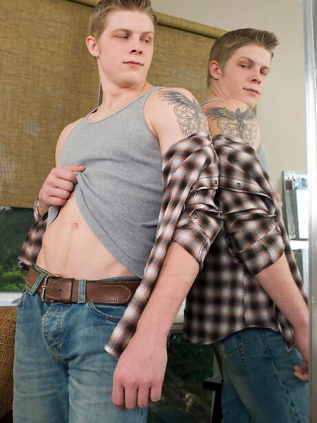 Hunk Thor Sigurdson teasing his dick