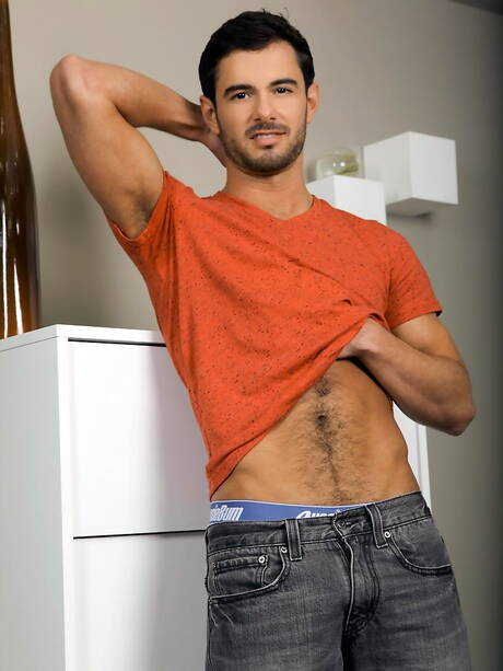 Randy Blue: Latin strongman Diego Sans and american otter Donny Wright fuck ass after sucking