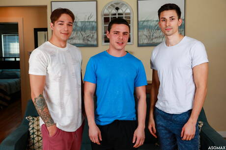 ASGmax Originals: Shameless boys Jayden Marcos, Kane Fox and Asher Day make a love in kitchen
