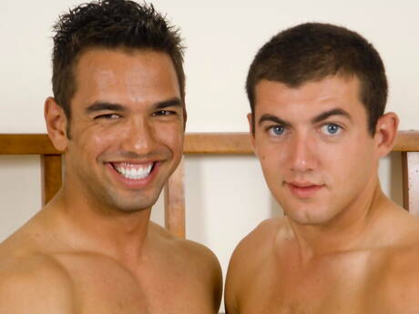 Superstud Jude Collin and american superstud Lucky Daniels have a good oral sex