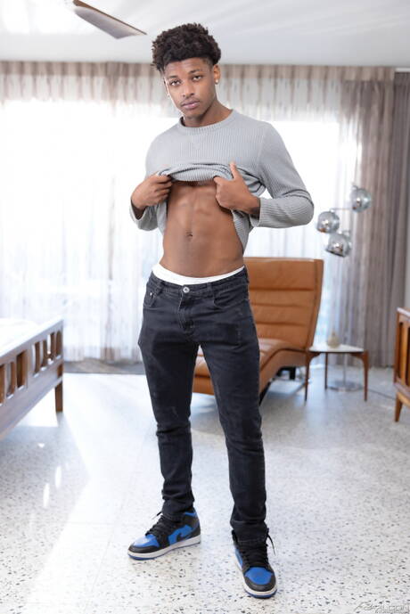 Falcon Studios: Ebony well-built Ty Santana and well-built Dan Evans fuck after interracial dick sucking