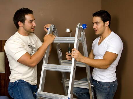 Randy Blue: Aardige Amerikaanse jongens, harige hengst Alex Eden en sterke stier Chris Rockway boren een kont