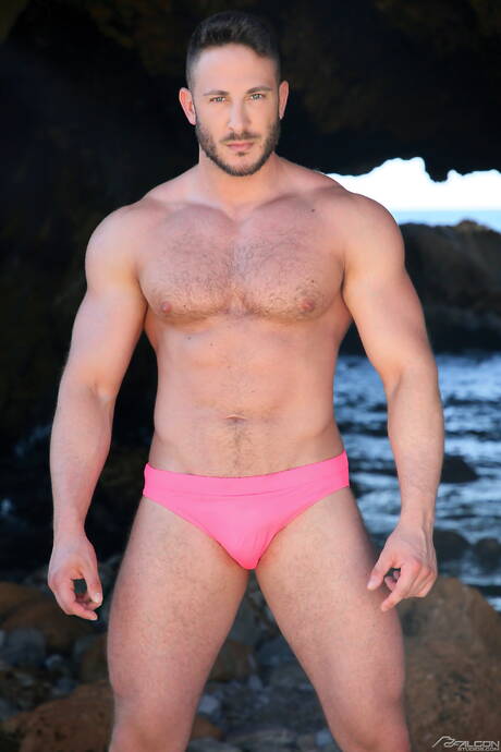 Sexy jongen Alex Palmieri en knappe jongen Alex Horney hebben anale seks in de buitenlucht