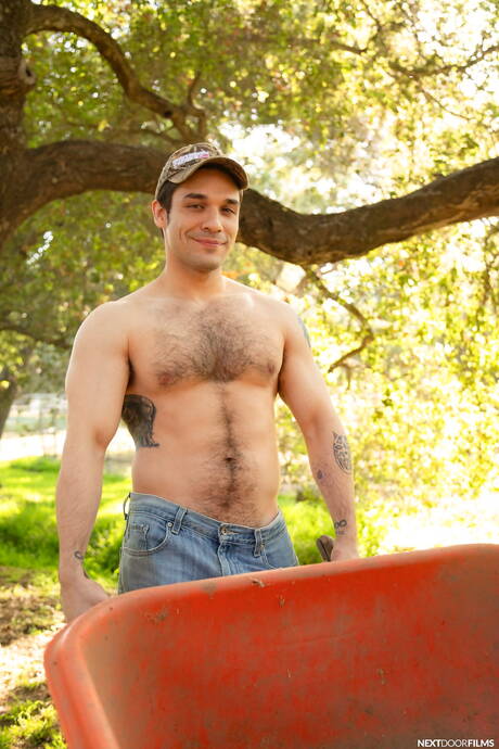 Next Door Studios: Hot buddies Andrew Miller, Jc Hunt and Cody Seiya in hard threesome sex outside