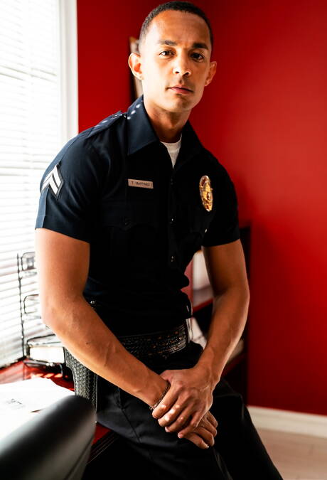 Amerikaanse pornoster Cliff Jensen en superster Aj Sloan in interraciale pikzuigscène