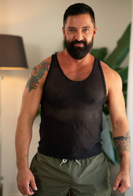 Icon Male: Latin husky guy Dominic Pacifico and  Nicholas Adams in hot anal sex