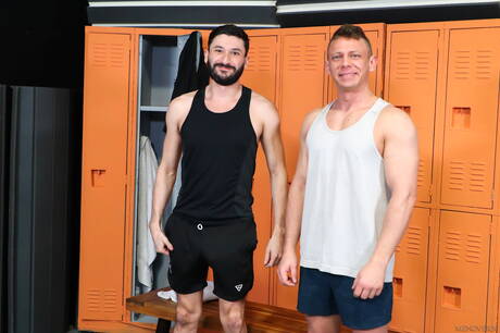 American well-built Scott Demarco and tough guy Lucas Storm in hot anal sex