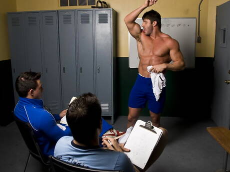 Horny buddies Chris Rockway, Jeremy Walker and Reese Rideout have a hot 3some sex