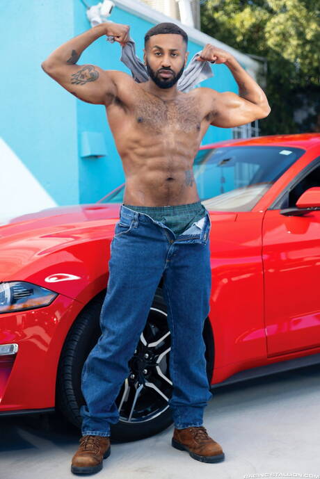 Raging Stallion: Nice american buddies hot bear Cole Connor and bull Braxton Cruz fuck interracial ass after sucking cock in bath