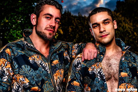 Two american boys otter Andrew Miller and superstud Dante Colle in hot anal sex outside