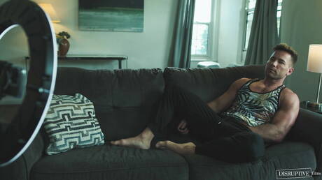 Two american boys strongman Liam Hunt and muscular Sumner Blayne love each other