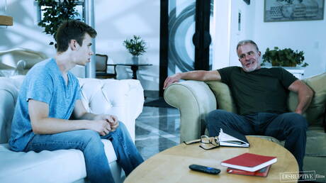 American pornstars gay bear Dale Savage and hot twink Adam Awbride fuck after blowjob