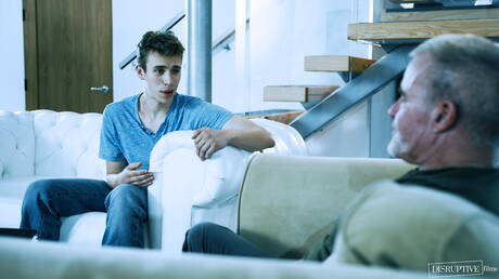 American pornstars gay bear Dale Savage and hot twink Adam Awbride fuck after blowjob