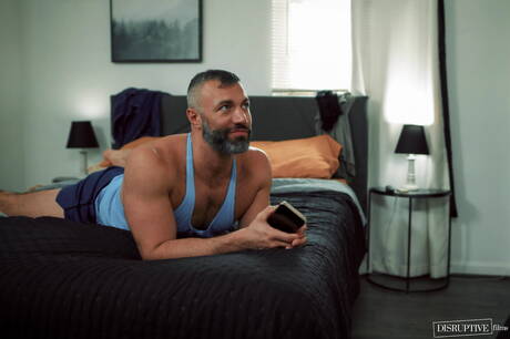 Disruptive Films: American pornstars gay bear Cole Connor and well-built Liam Hunt in hot ass bang