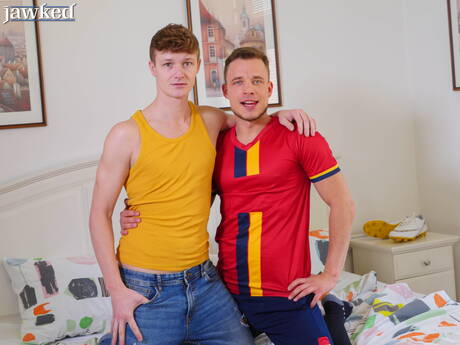 Jawked: Hot czech guys twink Antony Carter and hot twink Florian Mraz fuck after blowjob in hot shower