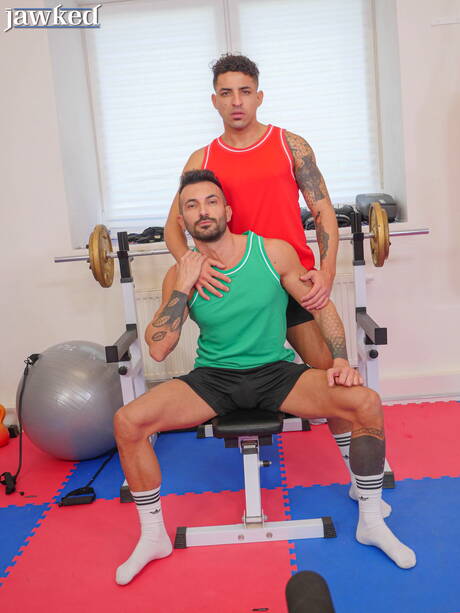 Italian well-built Johnny Viper and brazilian beefy Roque Rems have a hot sex