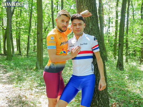 Jawked: Russian beautiful boy Dmitry Osten and latin hot twink Hanry Onlyjapa in hard anal sex outside