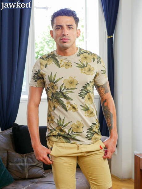 Brazilian hunk Roque Rems posing nude and showing tight ass