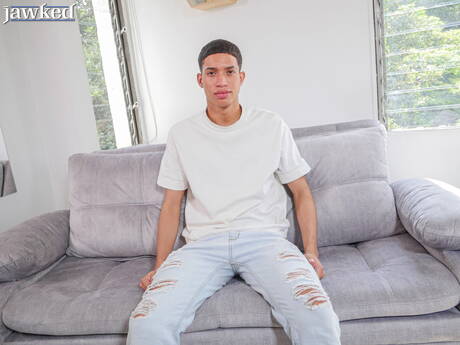 Jawked: Black beautiful boy Azard Vega posing naked and showing tight butt