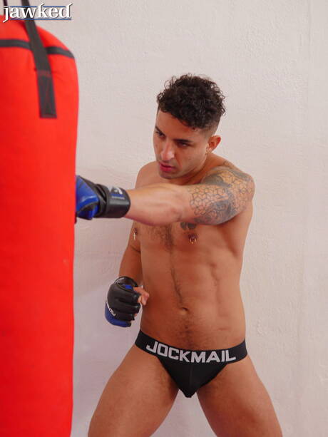 Jawked: Latino tough guy Roque Rems get naked and showing tight butt