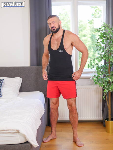Italian hot bear Marco Napoli shows a perfect body
