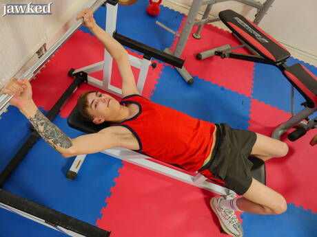 Young Beno Eker posing naked and showing his butt