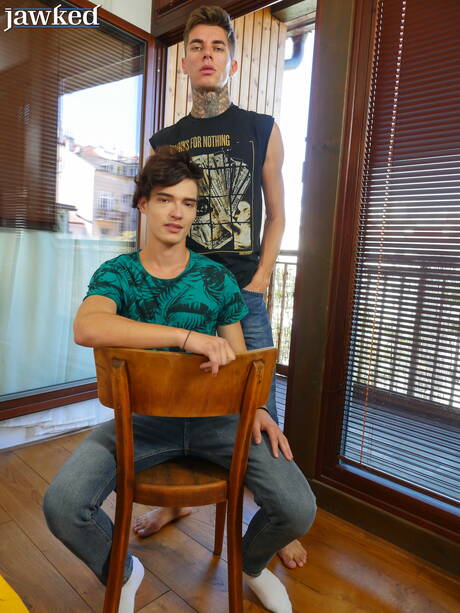 Young Johnny Walsh and young Maksim Orlov have a hot couple sex