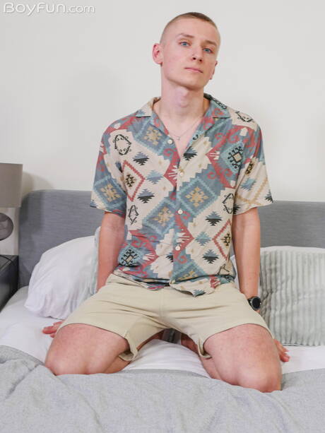 Young Alex Blue undressing and showing hot butt