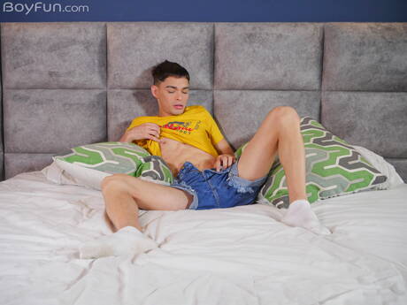 Young Jacob Buccella playing with dick