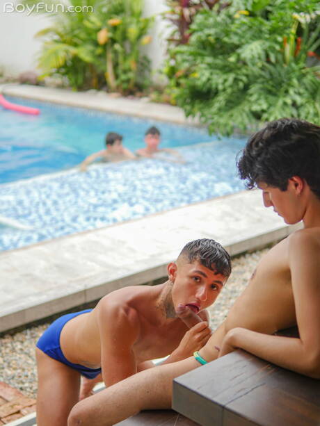 Netter amerikanischer Junge Archi Gold und schöner Junge Danny Collins bei heißem Arschfick draußen