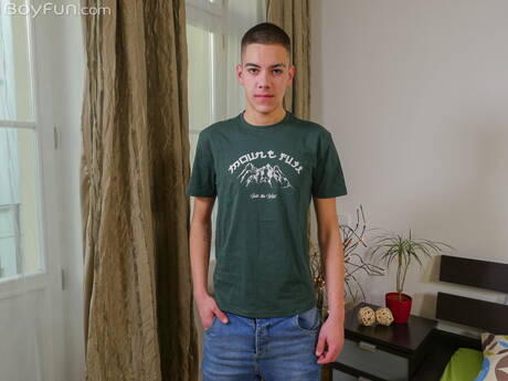 Young dude Ares Reiv posing naked and showing tight butt