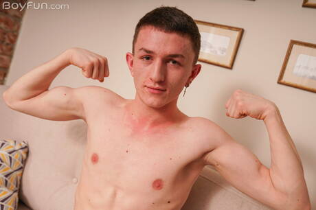 Young Amon Volkov posing naked