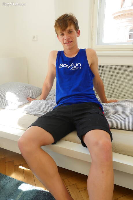 Young boy Jacob Dolce posing nude and showing his butt