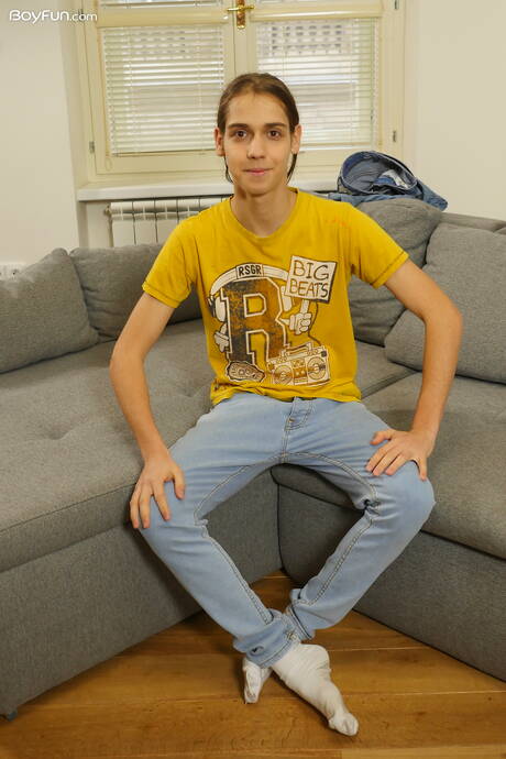 Young boy Jake Olsen teasing his cock