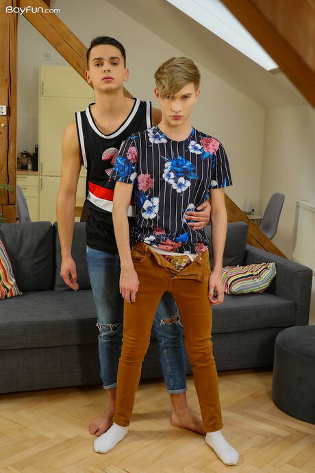 Twink Angel Rivers and young boy Finn Harper have a hot couple scene