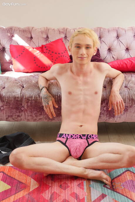 Young boy Justin Stone shows a beautiful body