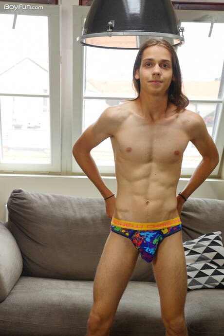 Beautiful boy Jake Olsen get naked and showing tight ass