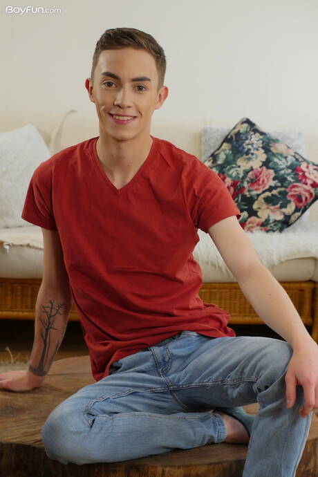 Young boy Nick Danner undressing and showing nice ass