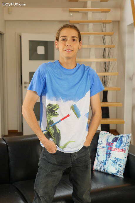 Young boy Jake Olsen shows a beautiful body