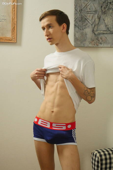 Young Gregor Gilead posing nude and showing his ass