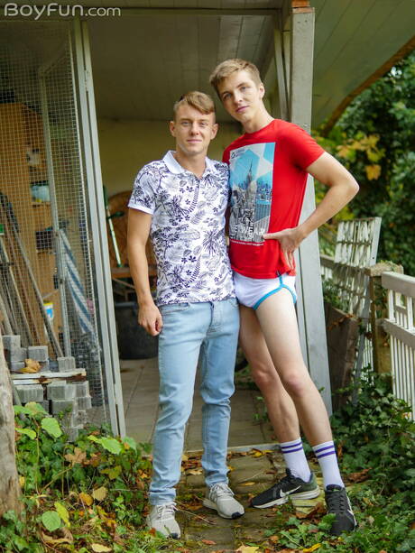 Boyfun: Two czech boys young Mark Troy and young Tony Milak in hard anal sex outside