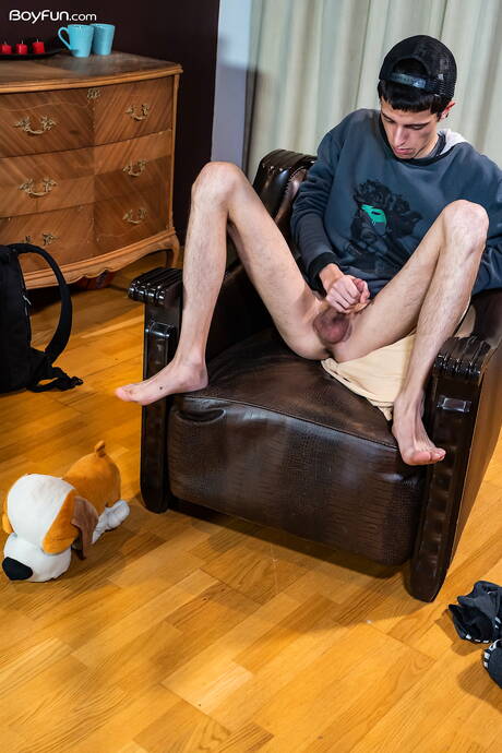 Beautiful boy Gavin Becerra teasing his cock