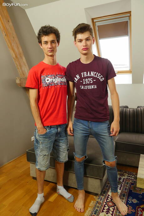 Boyfun: Two czech dudes young boy Alan Caine and beautiful boy Curtis Cameron in hard anal sex
