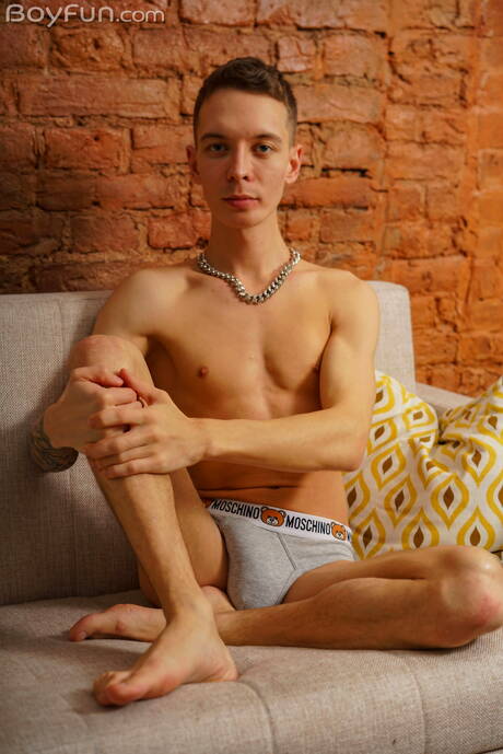 Young Christian Hermes posing naked