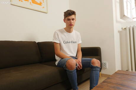 Young Curtis Cameron get naked and showing nice butt