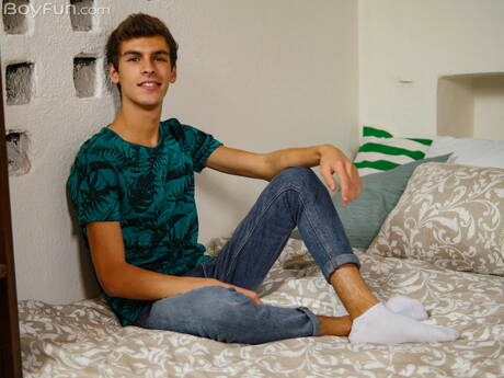 Young boy Theodore Wright posing nude and showing nice butt