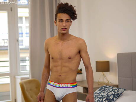 Young dude Danny Garcia posing naked and showing his ass